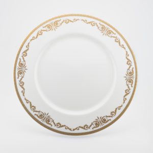 Royal Gold Scroll Dinner plate 10.5"